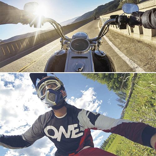 Держатель для велосипеда/мотоцикла для GoPro и аналогичных экшн камер, телефонов и других устройств, PULUZ, черный