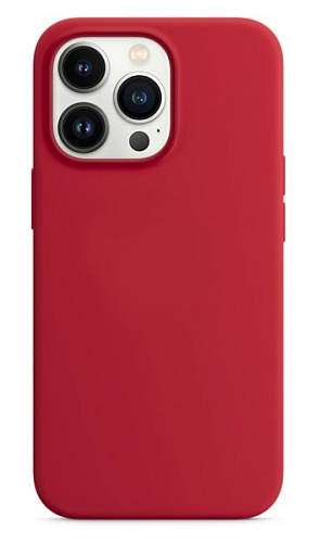 Чехол - накладка для iPhone 13 Pro Max, Silicon Case, без лого, красный