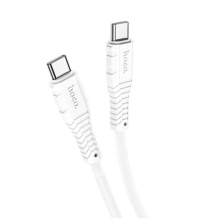 Кабель Type-C на Type-C, HOCO, X67, nano силиконовый, 1м,  60W, белый
