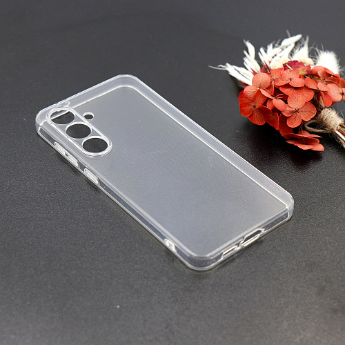 Чехол силиконовый для Samsung Galaxy S24 FE, с защитой камеры, X-CASE, прозрачный