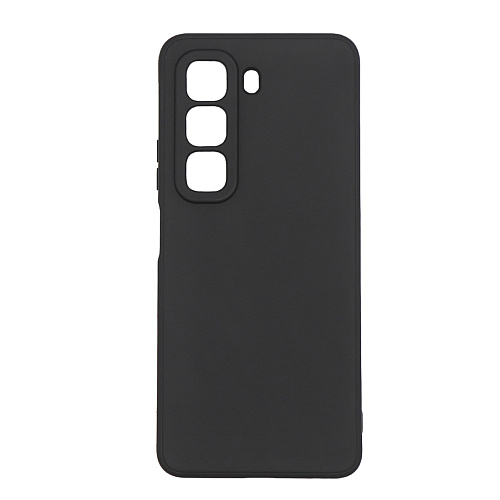 Чехол силиконовый для Infinix Hot 50 (4G), с микрофиброй внутри, с защитой камеры, X-CASE, черный