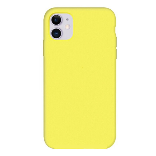 Чехол - накладка для iPhone 11, Silicon Case, без лого, лимонный