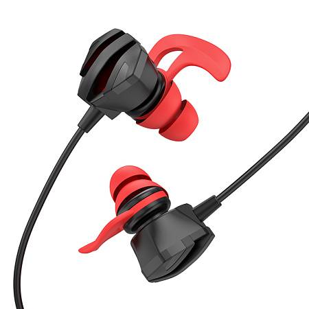 Проводные наушники M105, Sharp wire control gaming earphones, HOCO, вакуумные игровые с микрофоном, черные