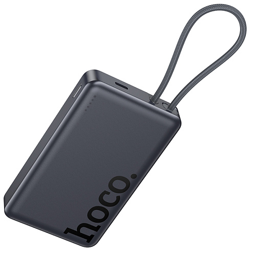 Универсальный Доп. Аккумулятор 10000mAh, Q44, HOCO, 1 PD 20W, беспроводная зарядка (MagSafe), с кабелем Type-C, серый