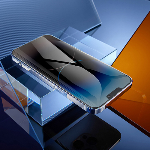 Защитное стекло для iPhone 15/16, G15, HOCO, Guardian shield series full-screen anti-spy tempered glass, черное