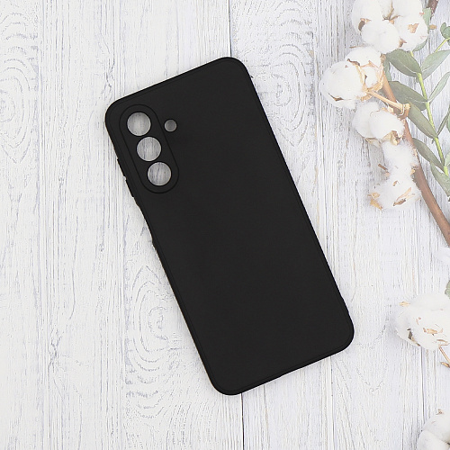 Чехол силиконовый для Samsung Galaxy A26 (5G), с микрофиброй внутри, с защитой камеры, X-CASE, черный