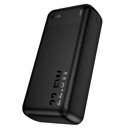 Универсальный Доп. Аккумулятор 30000mAh, J159B, HOCO, выход: 1 USB (22.5W), 1 PD (20W), черный
