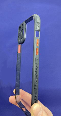 Чехол силиконовый для IPhone 12 Pro (6.1), Shining series, HOCO, прозрачный с черным