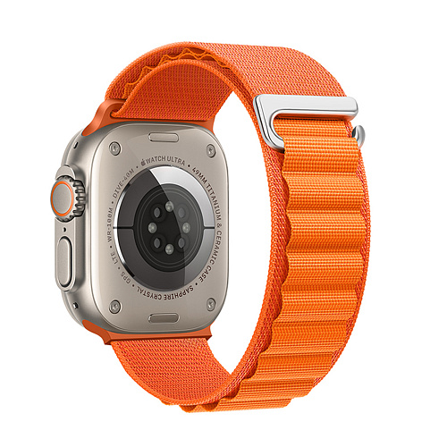 Ремешок на руку для Apple Watch 44/45/46/49 мм, HOCO, WA20, нейлоновый, оранжевый