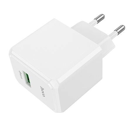 Сетевое зарядное устройство, 1 USB 3.0 QC 18W (CS12A), HOCO, белый