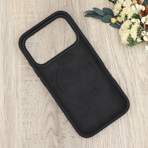 Чехол-накладка для iPhone 17 Pro, Silicon Case, магнитный (MagSafe), без лого, X-CASE, черный