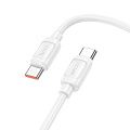 Кабель Type-C на Type-C, HOCO, X115, 1 метр, 240W, цвет белый