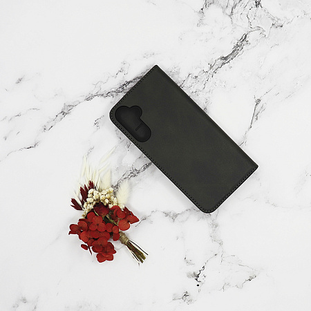 Чехол-книжка для Samsung Galaxy A24 (4G), боковой, черный
