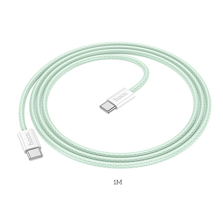 Кабель Type-C на Type-C, HOCO, X104, 1м, 60W, зеленый
