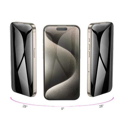 Защитное стекло для iPhone 15/16, A38, HOCO, 360-degree Privacy, черное