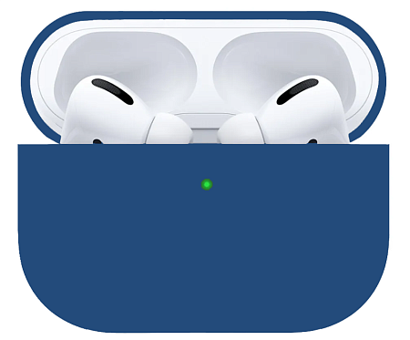 Чехол силиконовый для Airpods Pro/Pro 2, X-CASE, синий (Midnight Blue)