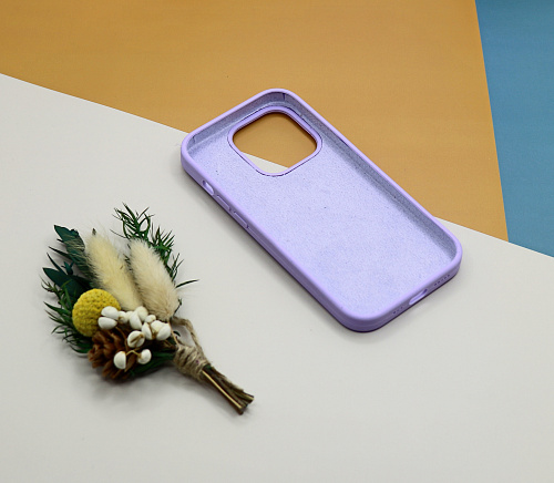 Чехол - накладка для iPhone 13 Pro Max, Silicon Case, без лого, сиреневый