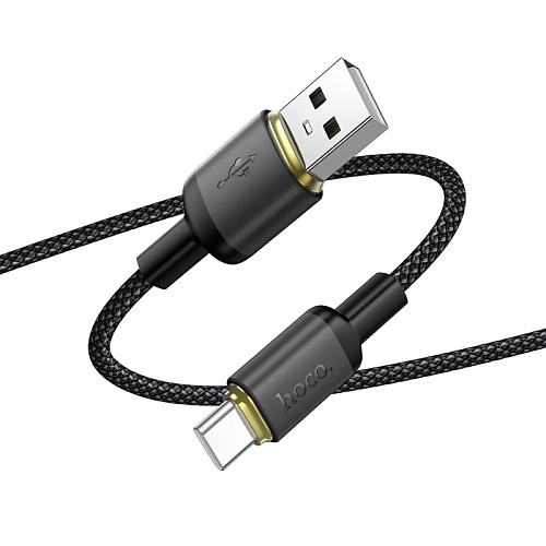 USB Кабель Type-C, HOCO, X128, 1м, черный