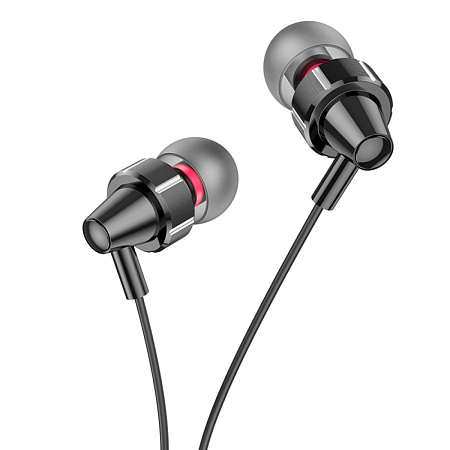 Проводные наушники M90, Type-C, Delight wire-controlled earphones with microphone, HOCO, вакуумные, черные