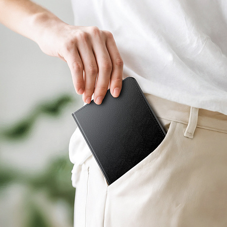 Устройство для поиска вещей E91G, синхронизация с IOS, Носо, в виде обложки для паспорта, черный