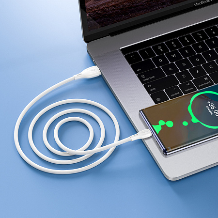 USB Кабель Type-C, HOCO, X61, силиконовый, белый