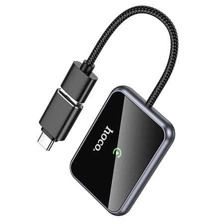 Беспроводной адаптер CarPlay (Wi-Fi) USB-A/USB-C, HU1, HOCO, черный