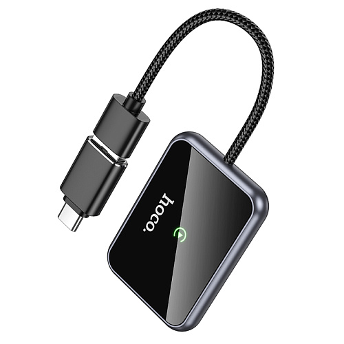 Беспроводной адаптер CarPlay (Wi-Fi) USB-A/USB-C, HU1, HOCO, черный