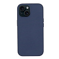 Чехол-накладка для iPhone 15, тканевый, магнитный (MagSafe), без лого, X-CASE, темно-синий