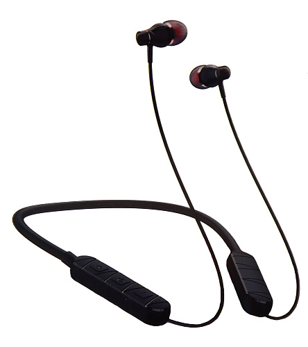 Беспроводные наушники Mosidun R18, спортивные с обручем, вакуумные, черные