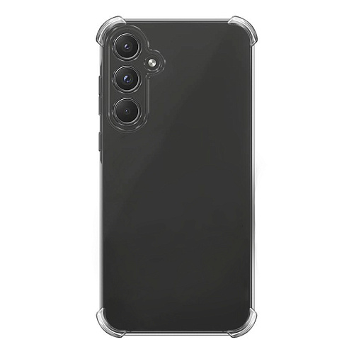 Чехол силиконовый для Samsung Galaxy S24, усиленные края, с защитой камеры, X-CASE, прозрачный