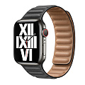 Ремешок на руку для Apple Watch 44/45/46/49 мм, HOCO, WA23, под кожу магнитный, черный