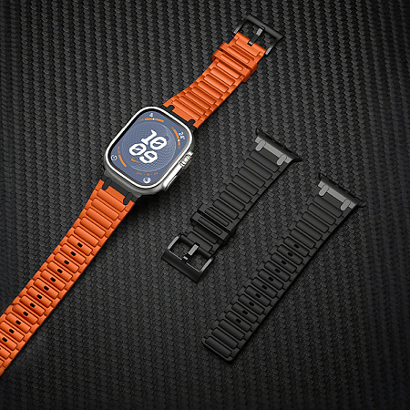 Ремешок на руку для Apple Watch 44/45/46/49 мм, HOCO, WA35, силиконовый, черный