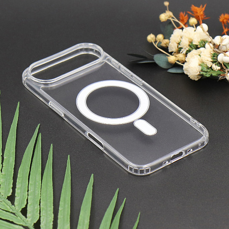 Чехол силиконовый для iPhone 17 Air, Магнитный (MagSafe), X-CASE, прозрачный
