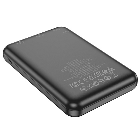 Универсальный Доп. Аккумулятор 5000mAh, J115, HOCO, выход: 2 USB: 5V/2, черный