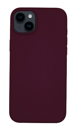 Чехол-накладка для iPhone 14 Plus, Silicon Case, без лого, винный
