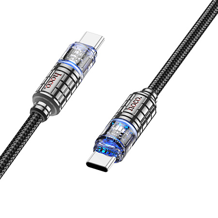Кабель Type-C на Type-C, HOCO, U122, 60W, 1.2м, черный