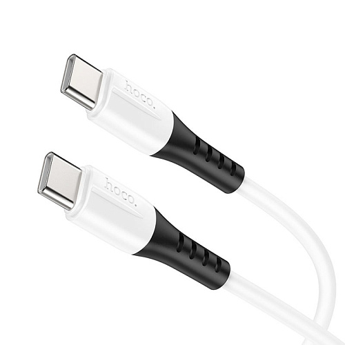 Кабель Type-C на Type-C, HOCO, X82, силиконовый, 1м, 60W, белый