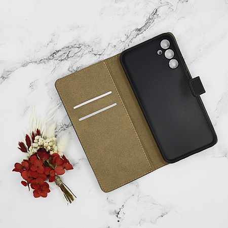 Чехол-книжка для Samsung Galaxy A54 (5G), боковой с хлястиком, черный