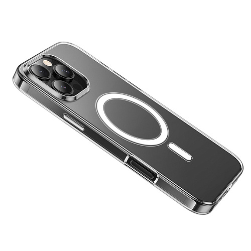 Чехол для iPhone 16 Pro, PC+TPU, Магнитный (MagSafe), AS4, HOCO, прозрачный