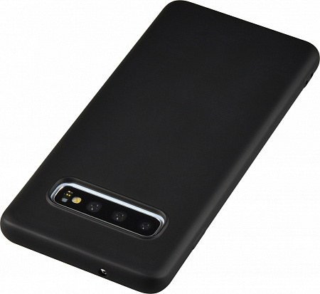 Чехол силиконовый для Samsung SM-G973, Galaxy S10, с микрофиброй внутри, X-CASE, черный