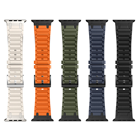 Ремешок на руку для Apple Watch 44/45/46/49 мм, HOCO, WA35, силиконовый, черный