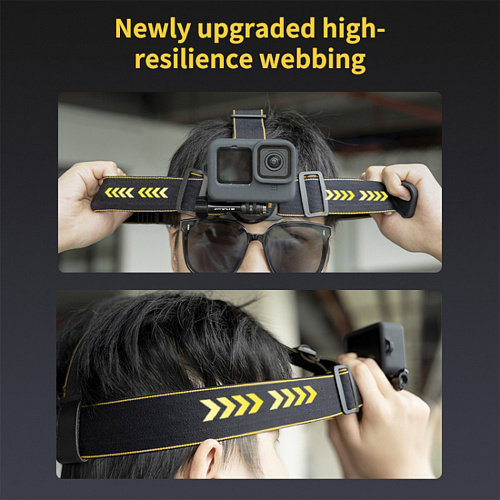 Магнитное быстроразъемное налобное крепление для GoPro и других экшн камер, PULUZ, черный