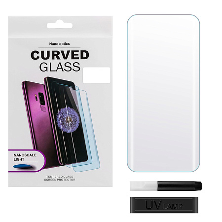 Защитное стекло на Huawei P50 Pro, ультрафиолет, прозрачное, X-CASE