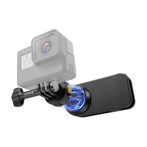 Магнитное быстроразъемное крепление на ремень(лямку) рюкзака для GoPro и других экшн камер, PULUZ, черный