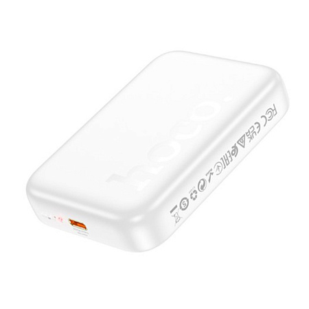 Универсальный Доп. Аккумулятор 10000mAh, J117A, HOCO, выход: 1 PD 20W, беспроводная зарядка (MagSafe), белый