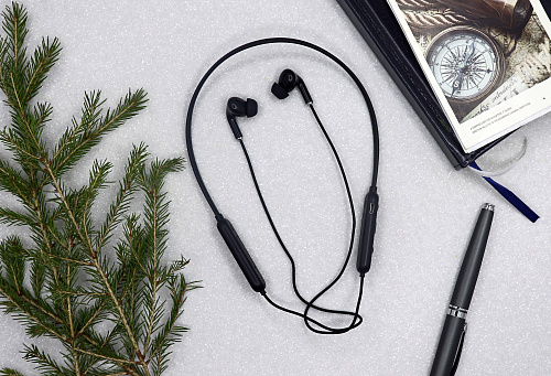 Беспроводные наушники Mosidun R16, спортивные, вакуумные, черные