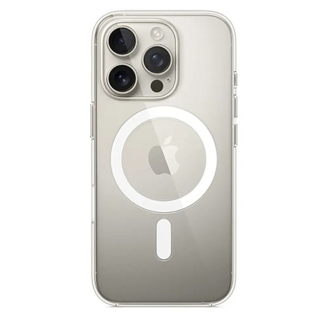 Чехол силиконовый для iPhone 16 Pro, Магнитный (MagSafe), X-CASE, прозрачный