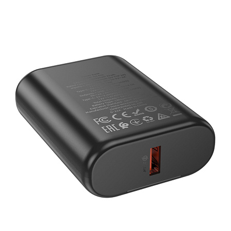 Универсальный Доп. Аккумулятор 10000mAh, Q3 Pro, HOCO, выход: 1 USB (22.5W)+PD (20W), черный