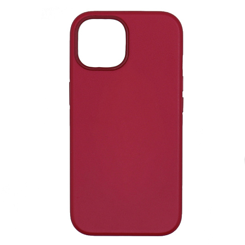 Чехол-накладка для iPhone 15, экокожа, магнитный (MagSafe), без лого, X-CASE, красный