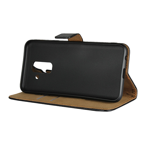 Чехол-книжка для Samsung A605G, Galaxy A6 Plus (2018), боковой с хлястиком, черный